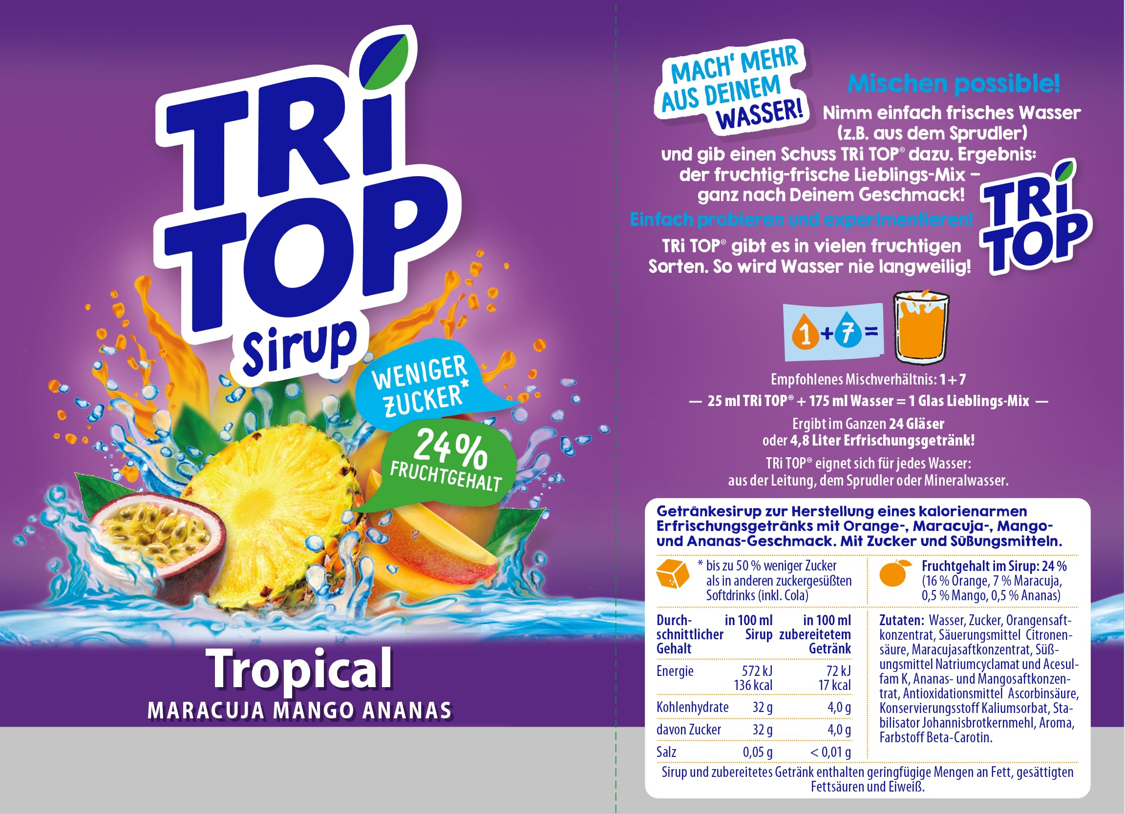 tri-top-sirup-tropical-mango-maracuja-ananas-600-ml image 2